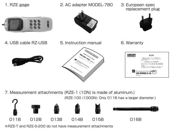 Aikoh-RZE-5 Digital Push Pull Gauge เครื่องวัดแรงดึงแรงผลัก 50 Newton